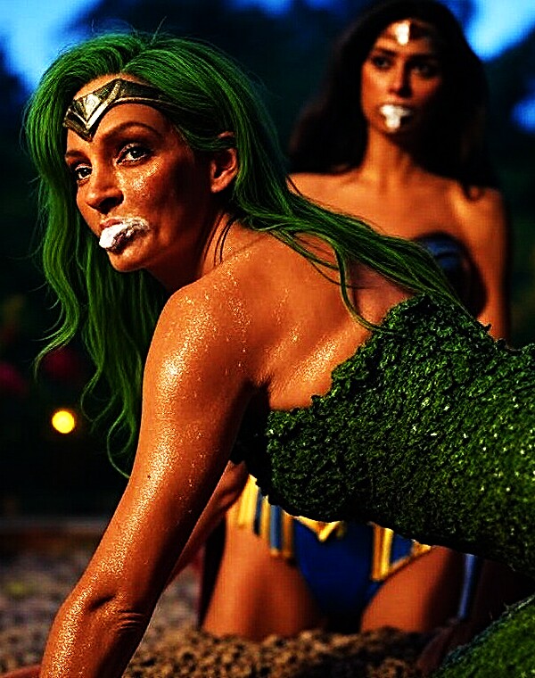 Thumbnail for Uma vs Mia, Wonder Woman and Poison Ivy Ai lesbians