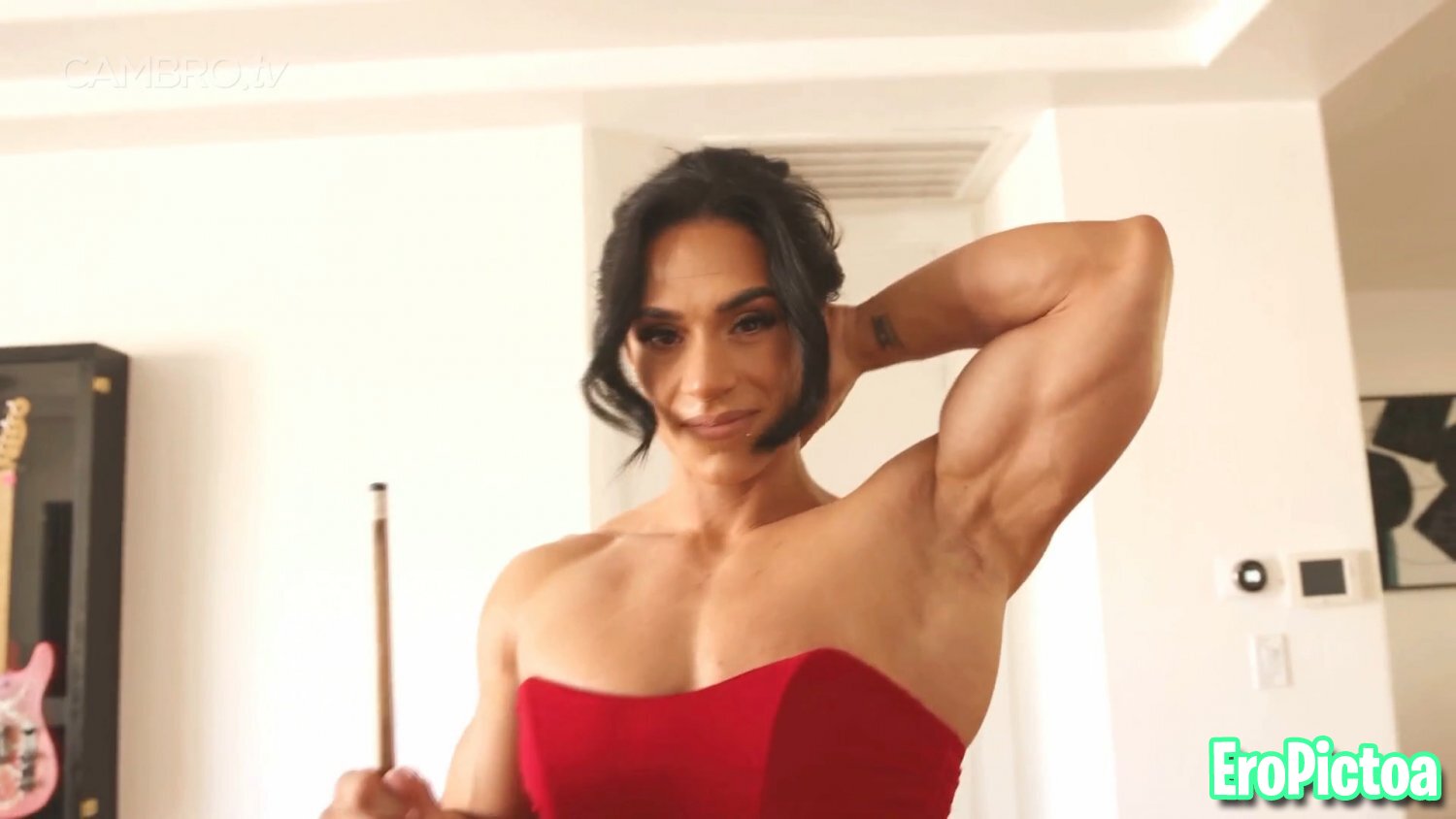 Using muscles to ruin her opponent's concentration photo featuring fetish