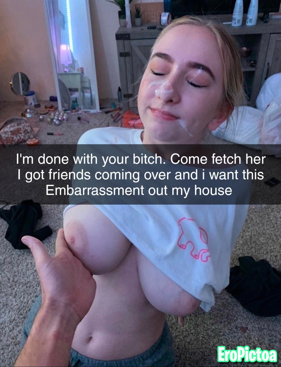 Bully / Cuckold / Cheating Captions photo featuring Facial - Part 8
