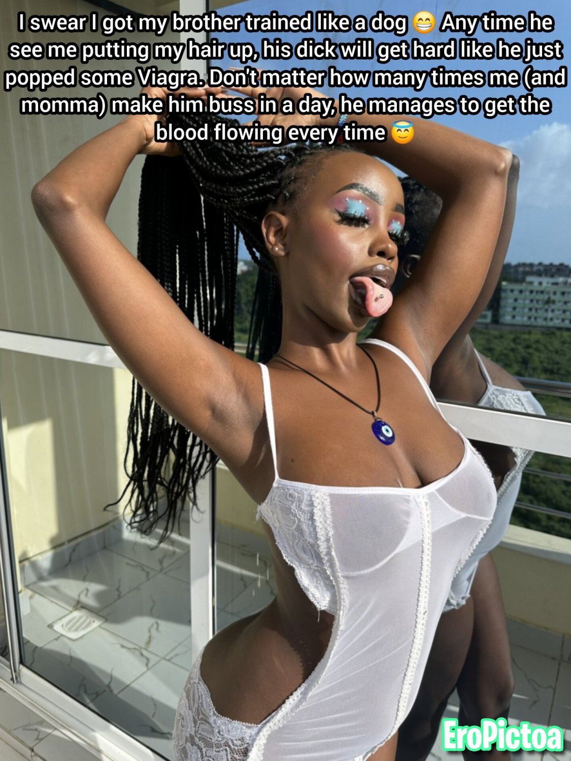 Black / Ebony Incest Captions photo featuring Fetish - Part 1