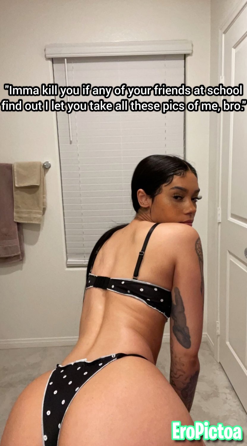 Ebony Incest Captions photo featuring Sister - Part 7