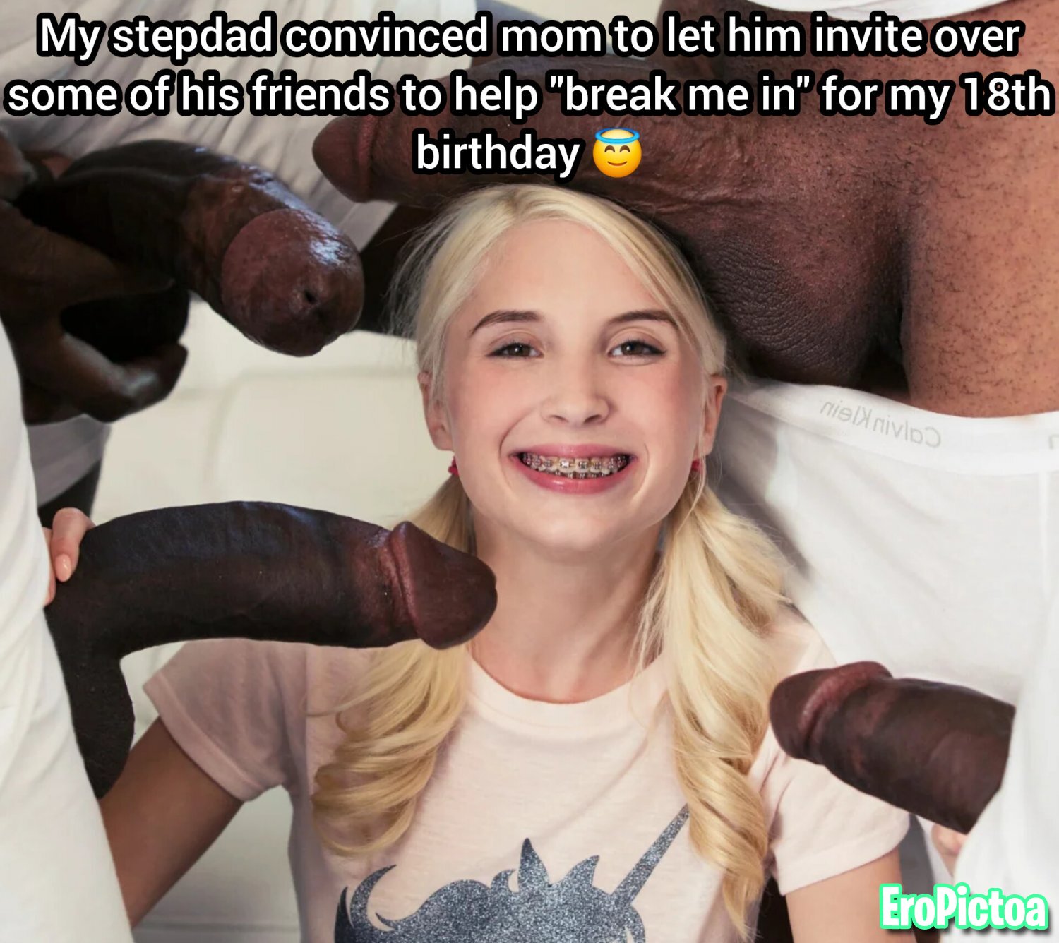 Incest Captions photo featuring Interracial