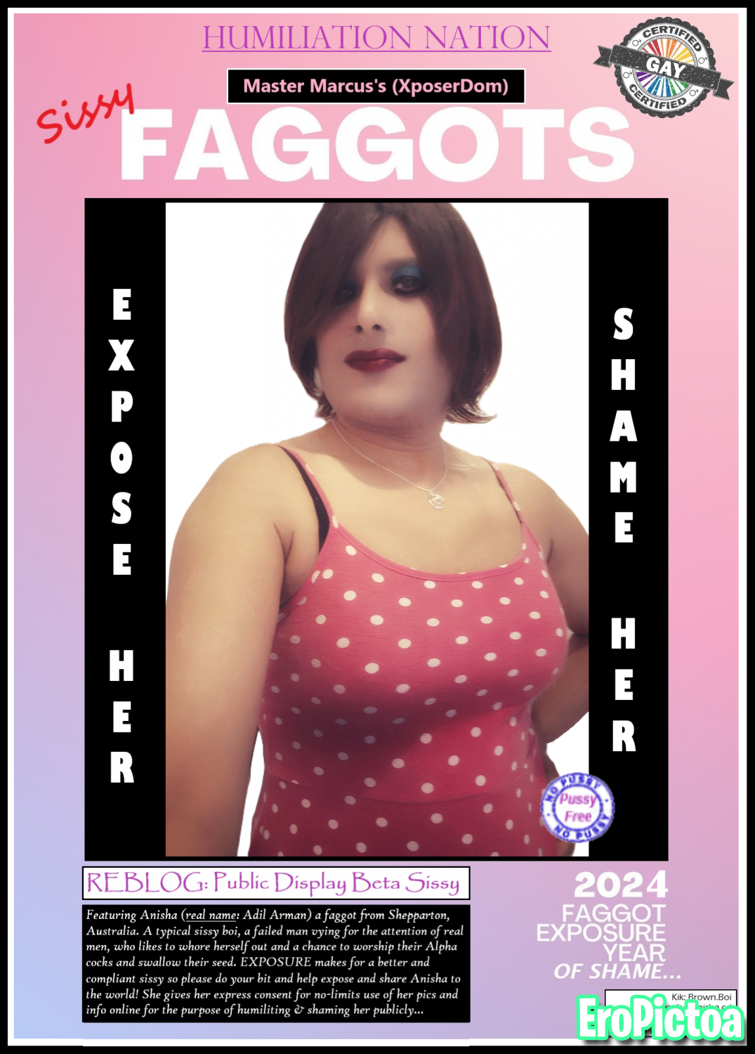 Sissy Captions: Caught & Exposed Collections (full consent given by this sissy to post/expose her) photo featuring faggot - Part 3