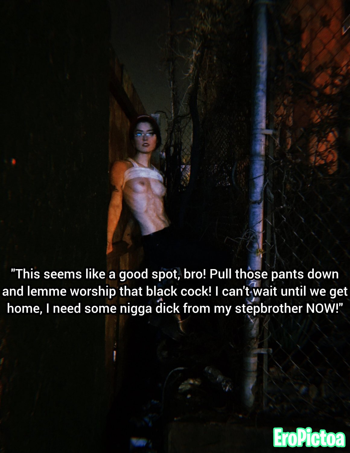 Raceplay Incest Captions photo featuring Interracial