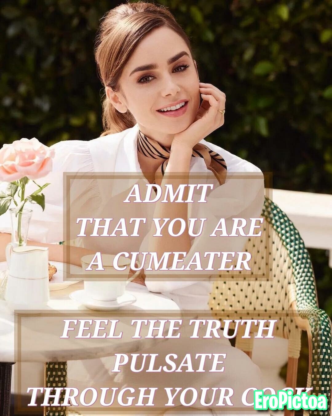 Lily Collins - CEI Captions photo featuring Femdom