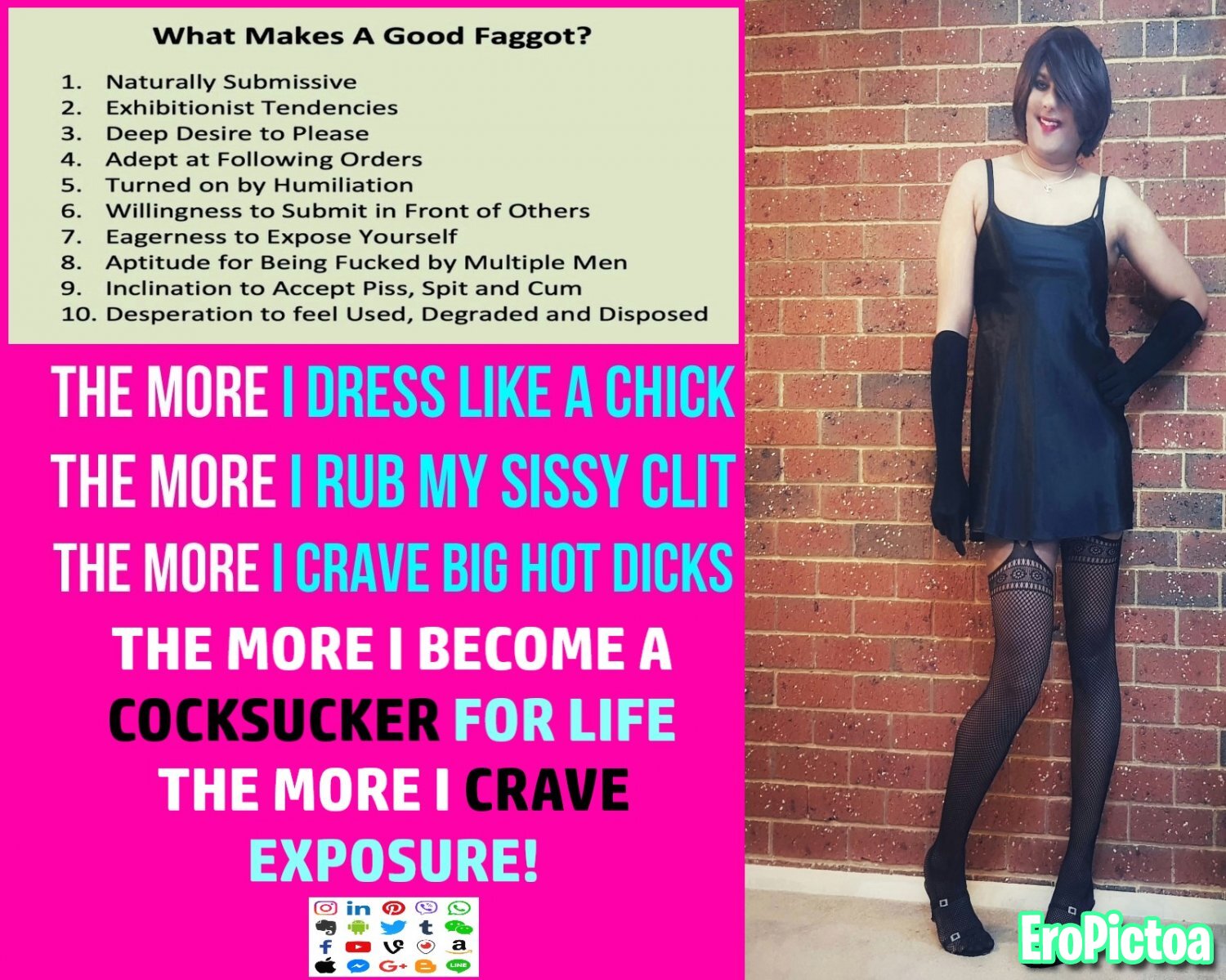 Sissy Slut Captions photo featuring cock worshipper - Part 17