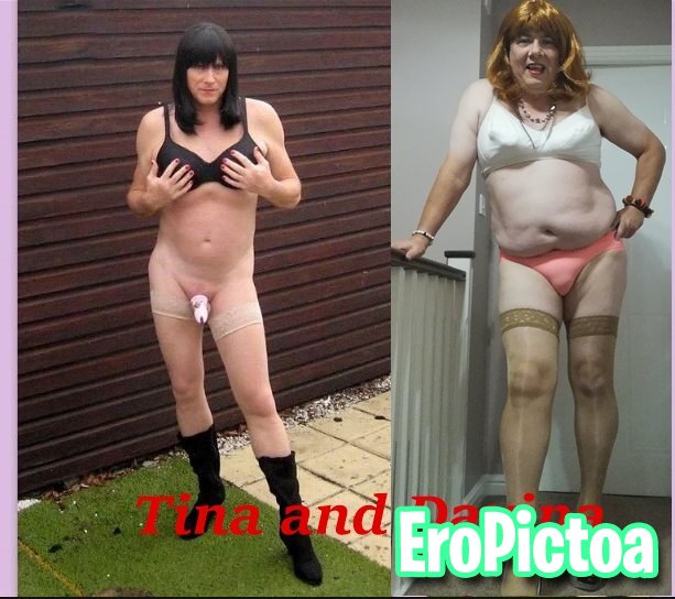 Davina with captions photo featuring tgirl slut whore - Part 6