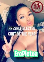 brainless bimbo captions photo featuring big lips
