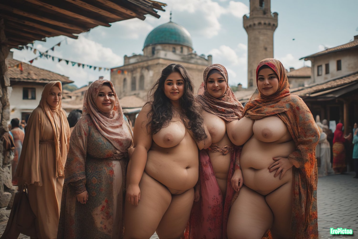 Ai Hijab Slut 5 photo featuring Big tits
