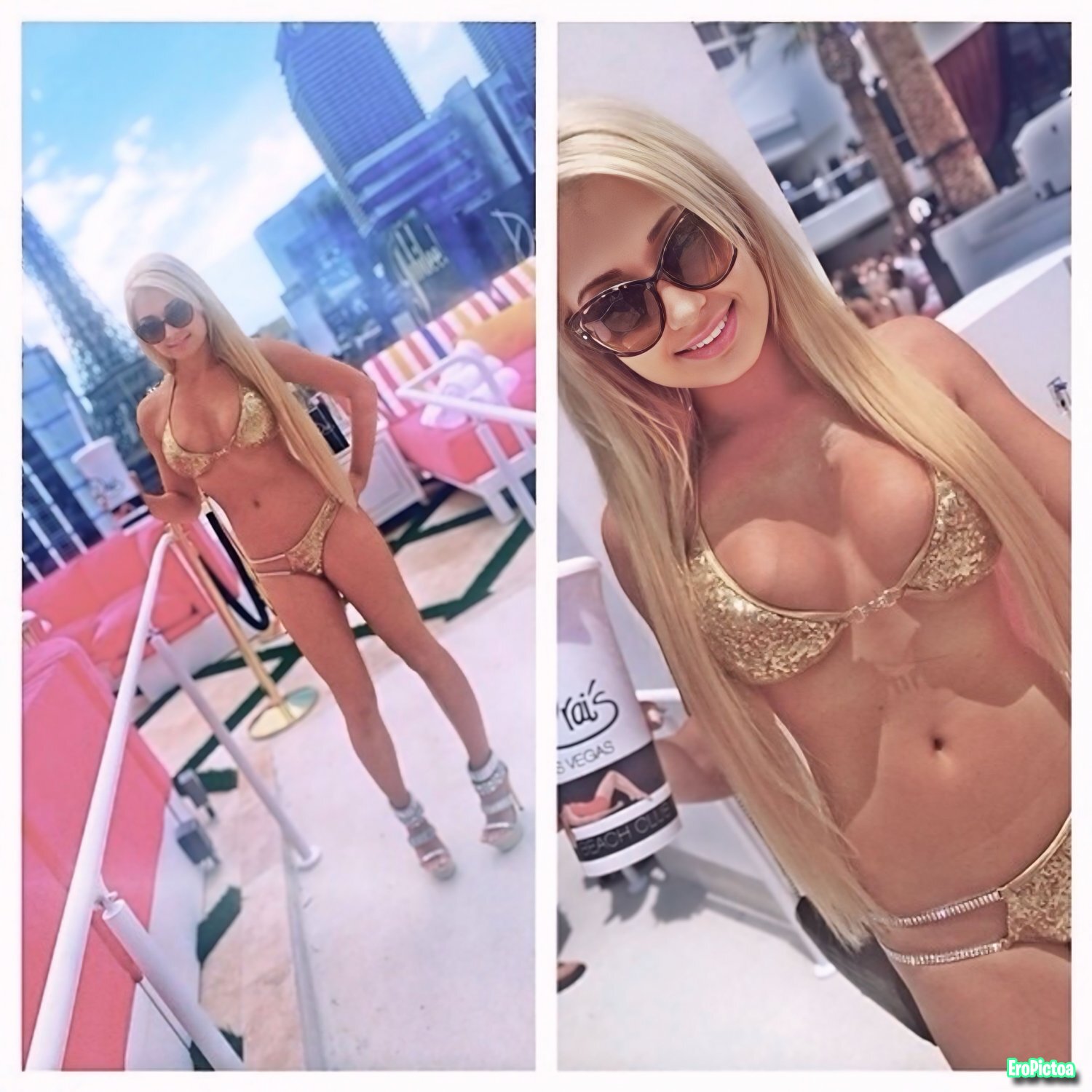 Old pictures I found of this blonde stripper, home someone recognized her(AI enhanced) photo featuring Stripper - Part 1