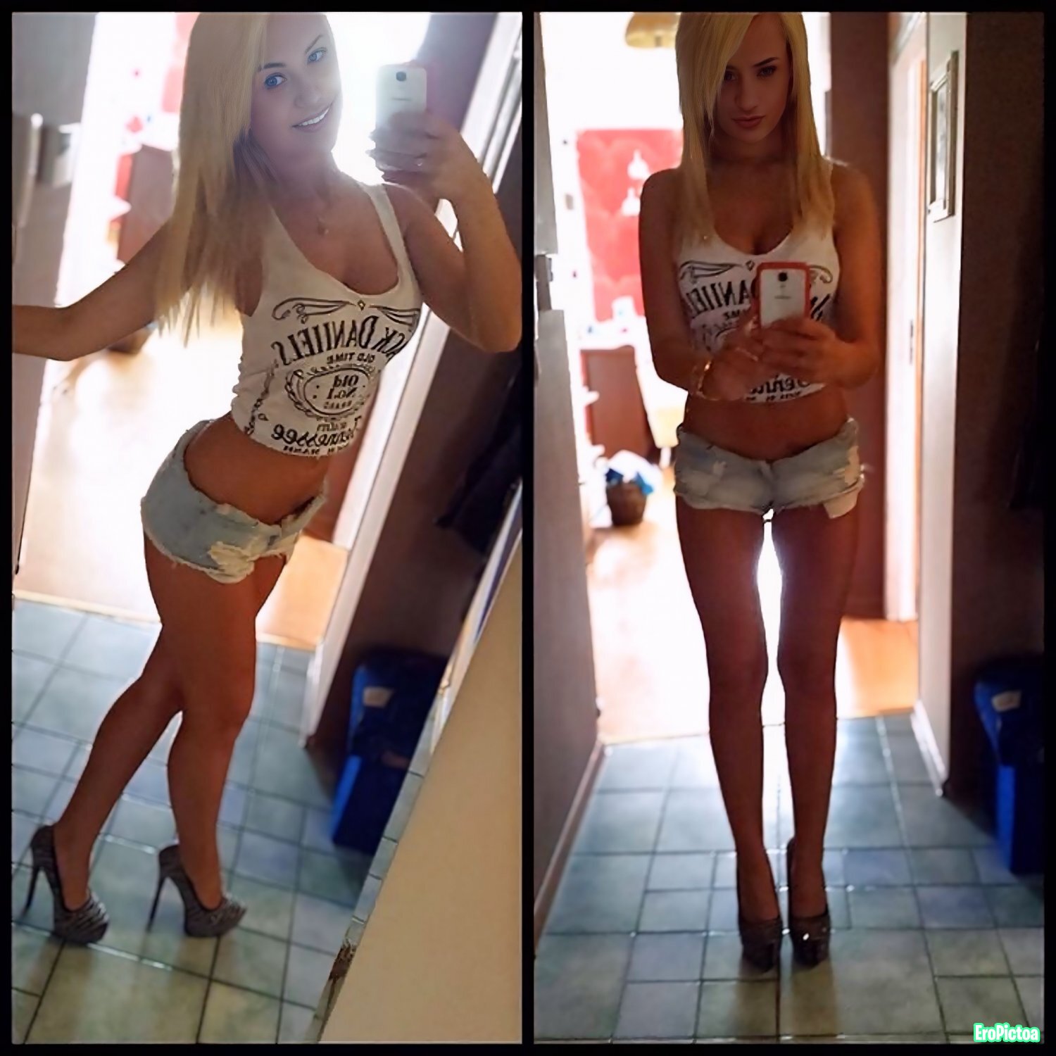Old pictures I found of this blonde stripper, home someone recognized her(AI enhanced) photo featuring blonde - Part 12