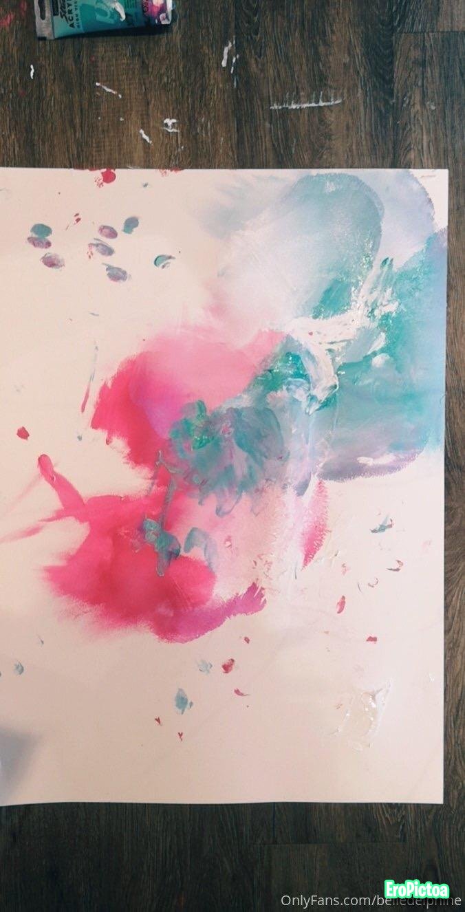 Belle Delphine Ass photo featuring belle delphine ass painting