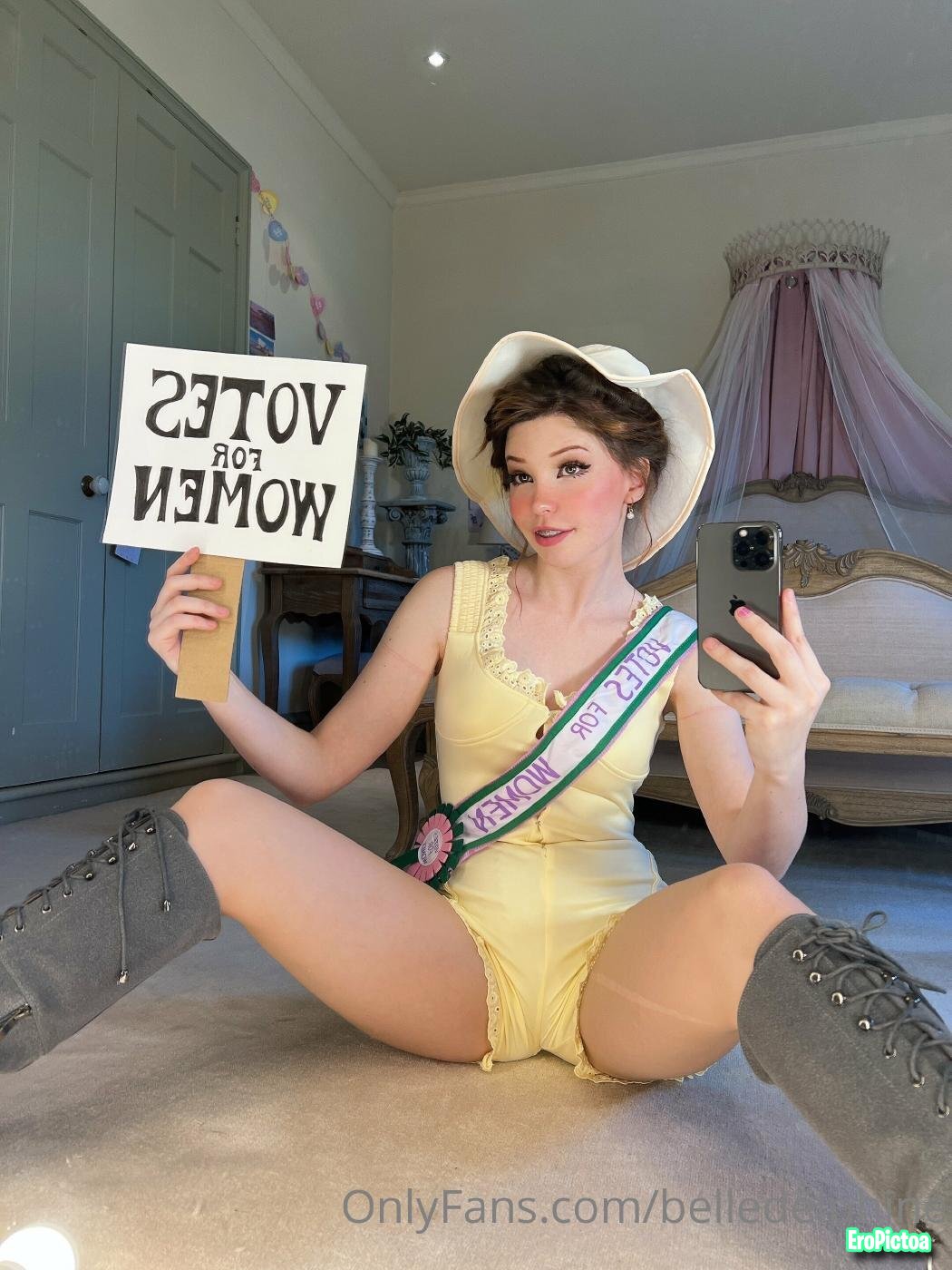 Belle Delphine Votes photo featuring belle delphine back
