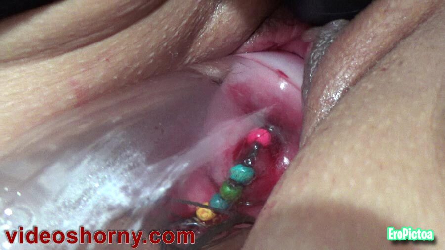 Cervix penetration with objects, uterus prolapse with pumping photo featuring pump