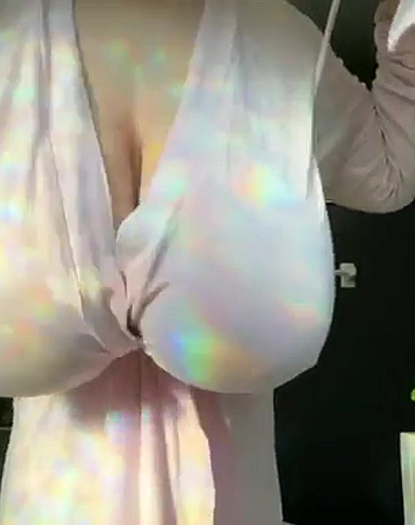 Thumbnail for Busted MILF jiggling tits
