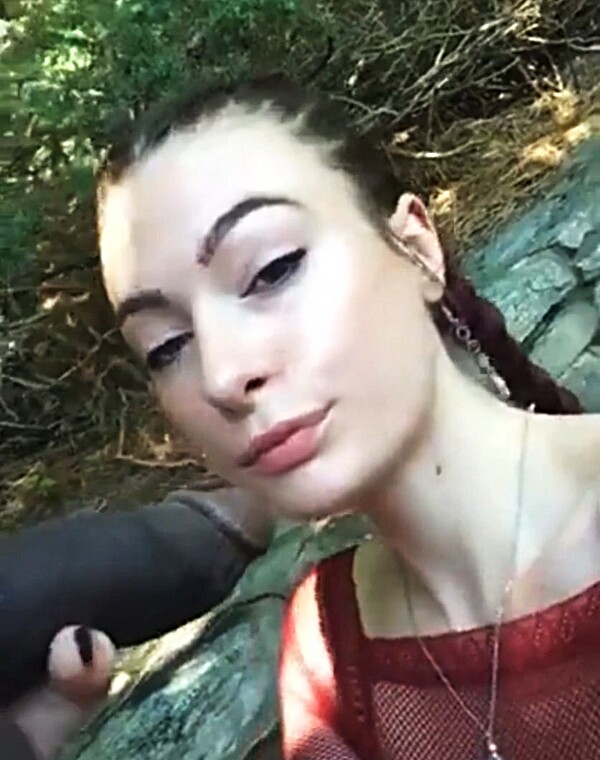 Thumbnail for college slut breaks campus rules by sucking bbc in public