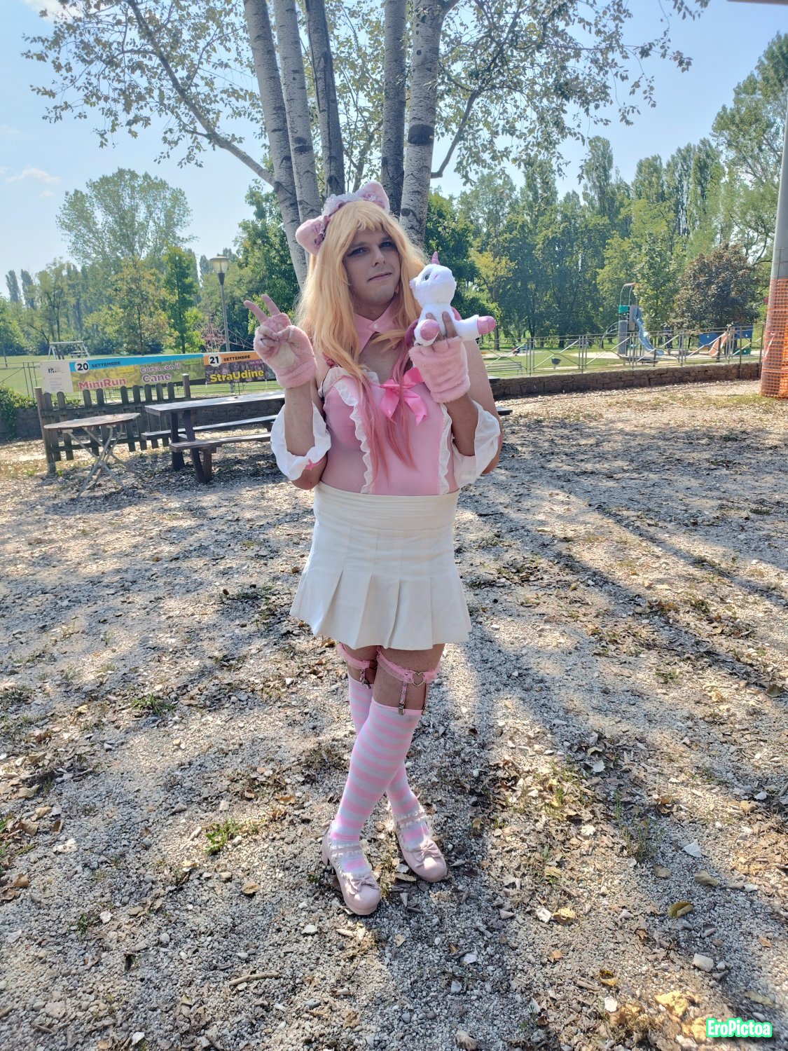 Public sissy cosplay photo featuring public - Part 1