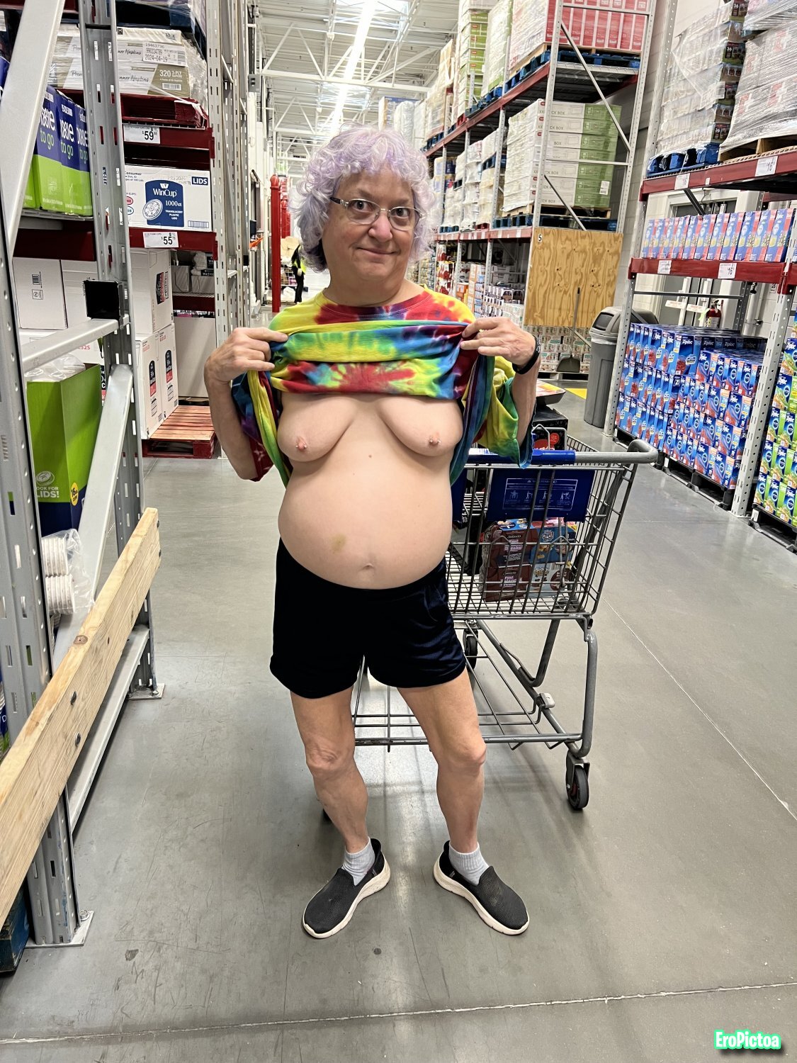 Granny D flashing in public! photo featuring real wife Granny D flashing in public! photo featuring real wife
