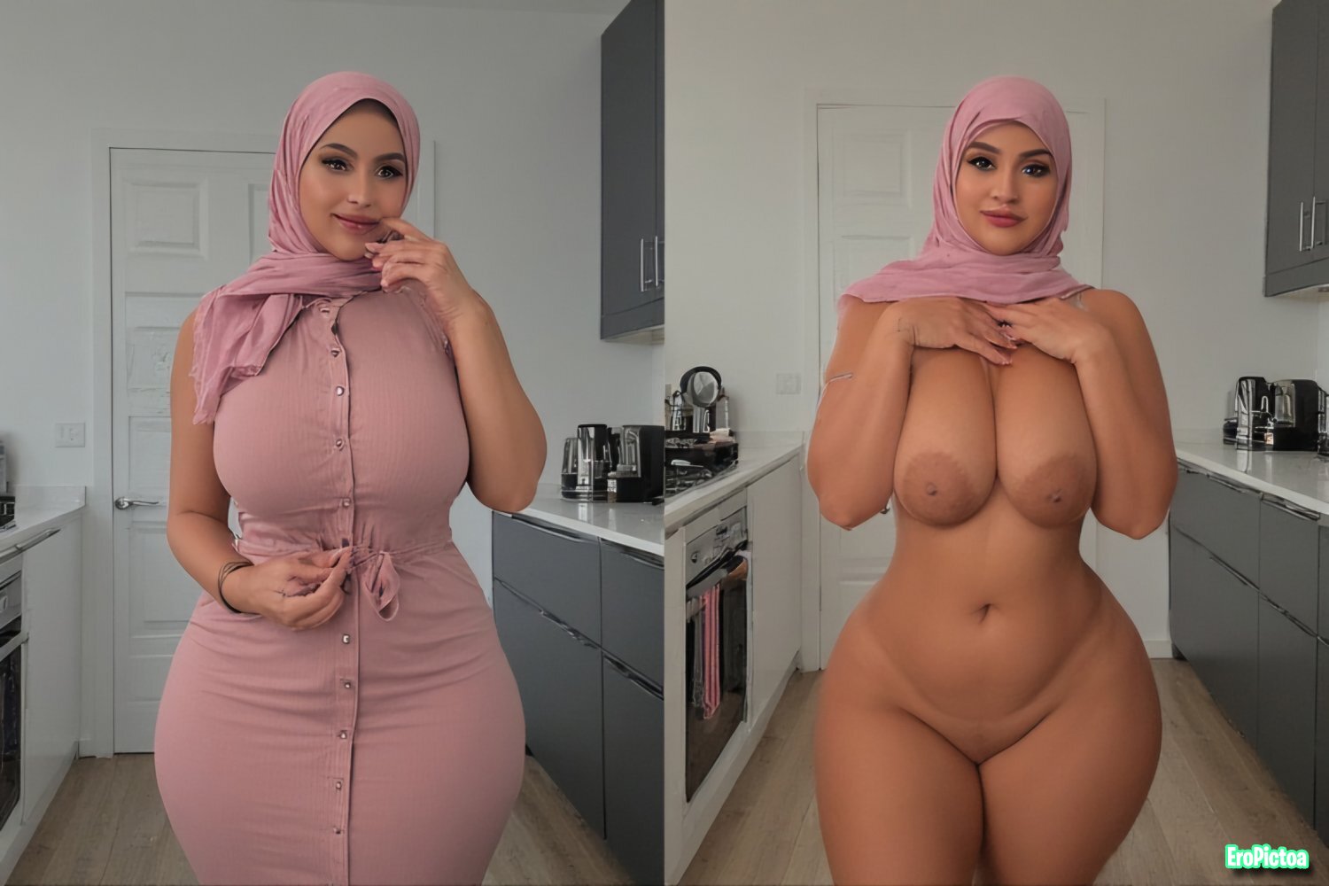 Ai Hijab Dressed/Undressed photo featuring Big booty - Part 11