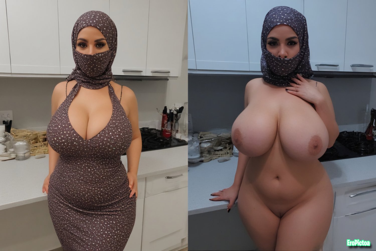 Ai Hijab Dressed/Undressed photo featuring Hijab - Part 14