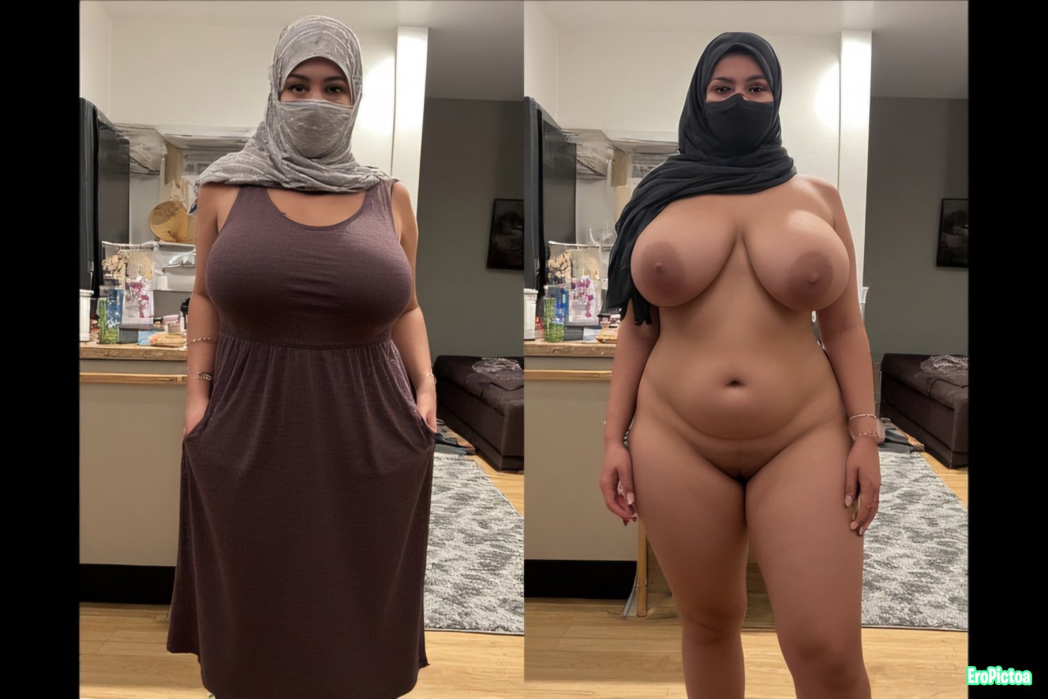 Ai Hijab Dressed/Undressed photo featuring Mom - Part 16