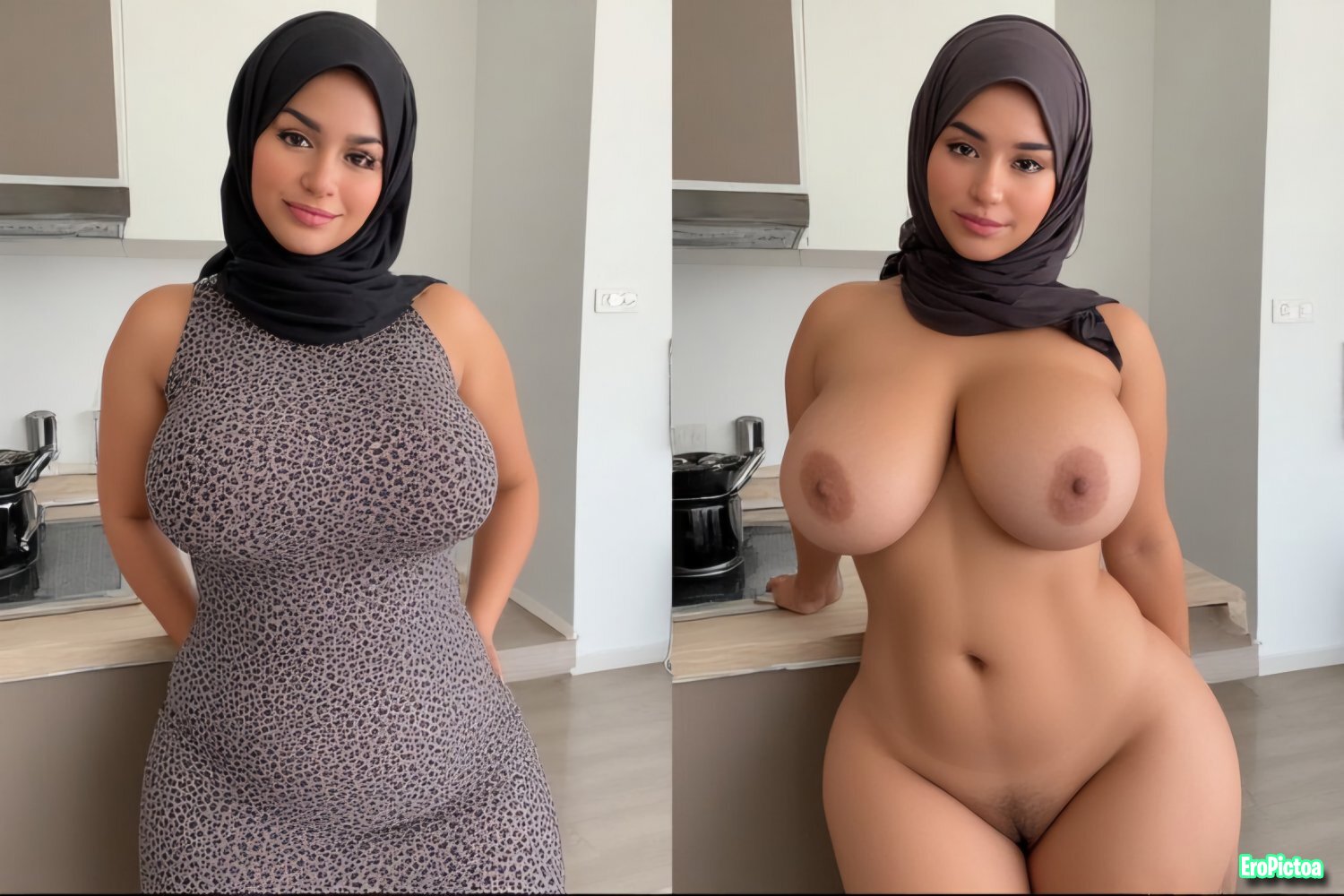 Ai Hijab Dressed/Undressed photo featuring Big tits - Part 19