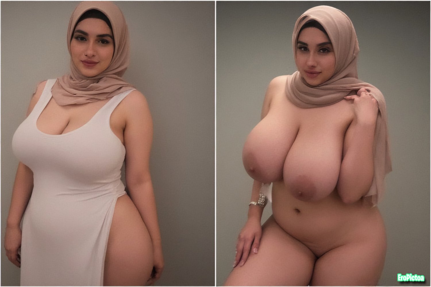 Ai Hijab Dressed/Undressed photo featuring Big boobs - Part 20