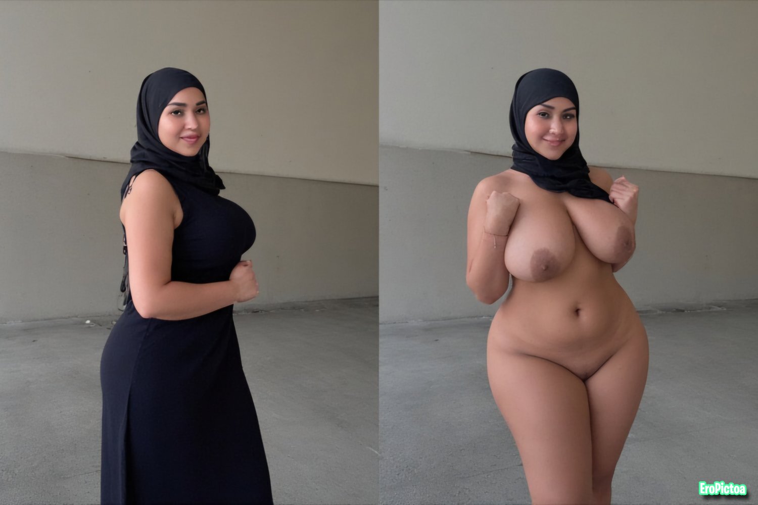 Ai Hijab Dressed/Undressed photo featuring Big booty - Part 22
